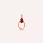 Kalei Ruby and Diamond Rose Gold Piercing