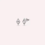 Rhomb 0.25 CT Diamond White Gold Earrings