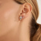 Rhomb 0.28 CT Diamond Rose Gold Earrings