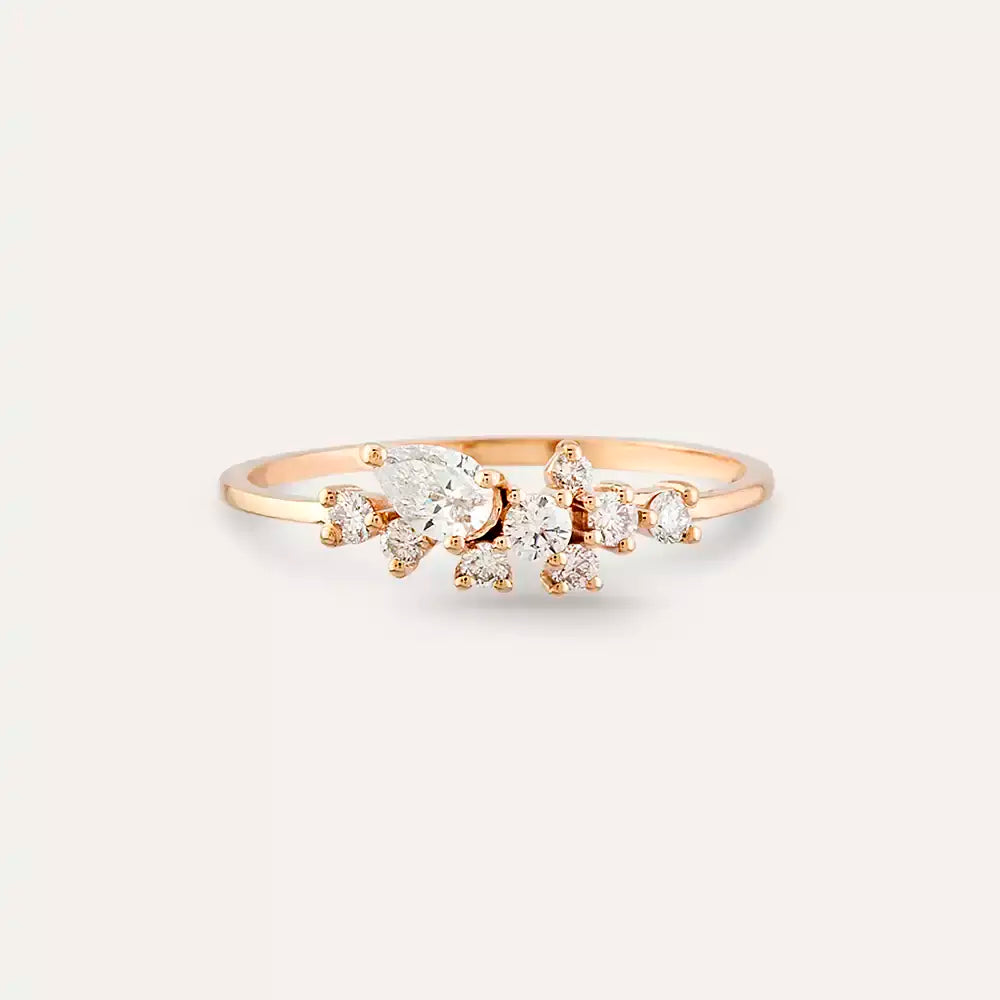 Rina 0.46 CT Diamond Rose Gold Ring