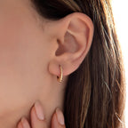 14K Gold Rose Earrings
