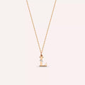 L Initial Diamond Rose Gold Necklace