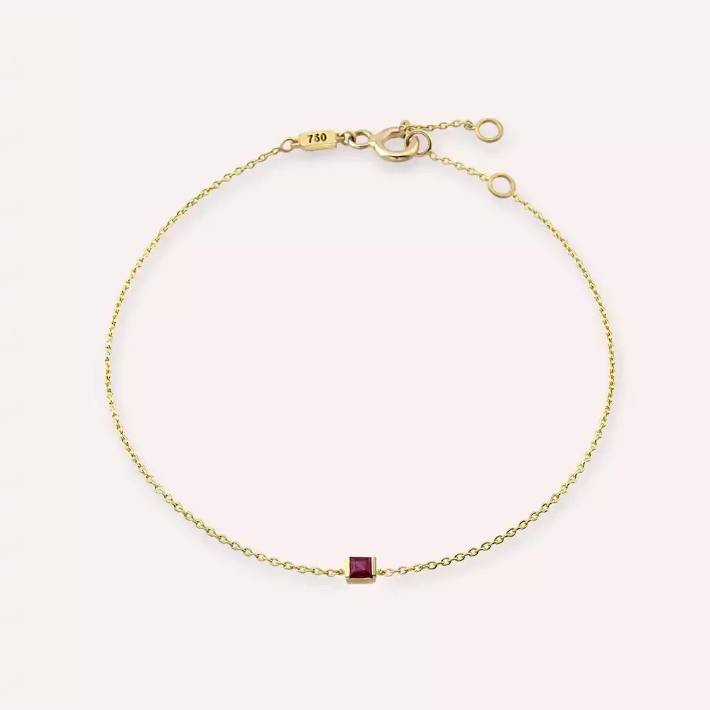Lana Ruby Yellow Gold Bracelet