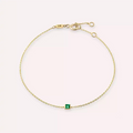 Lana Emerald Stone Yellow Gold Bracelet