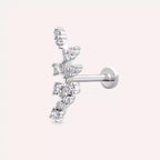 Laurel Pırlanta Taşlı Beyaz Altın Piercing