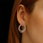 Leavi Diamond-Accented Rose Gold Earrings