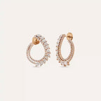 Leavi Diamond-Accented Rose Gold Earrings