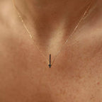 Luvia II Black Diamond Rose Gold Necklace