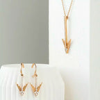 Luvia Diamond-Studded Rose Gold Earrings