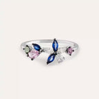 Pixie Multicolor Sapphire and Diamond White Gold Ring