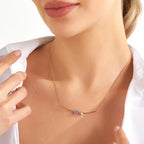 Candy 0.81 CT Multicolor Sapphire and Diamond Yellow Gold Necklace