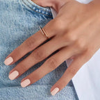 Linear 0.05 CT Diamond Rose Gold Ring