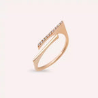 Linear 0.05 CT Diamond Rose Gold Ring