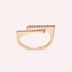 Linear 0.10 CT Diamond Rose Gold Ring