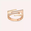 Linear 0.10 CT Diamond Rose Gold Ring