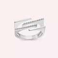 Linear 0.11 CT Diamond White Gold Ring
