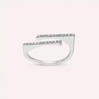 Linear 0.24 CT Diamond White Gold Ring