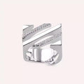 Linear Bold 0.20 CT Diamond White Gold Ring