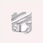 Linear Bold 0.20 CT Diamond White Gold Ring