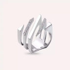 Linear Bold 0.20 CT Diamond White Gold Ring