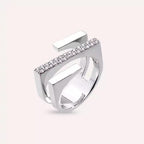Linear Bold 0.27 CT Diamond White Gold Ring
