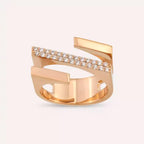 Linear Bold 0.27 CT Diamond Rose Gold Ring