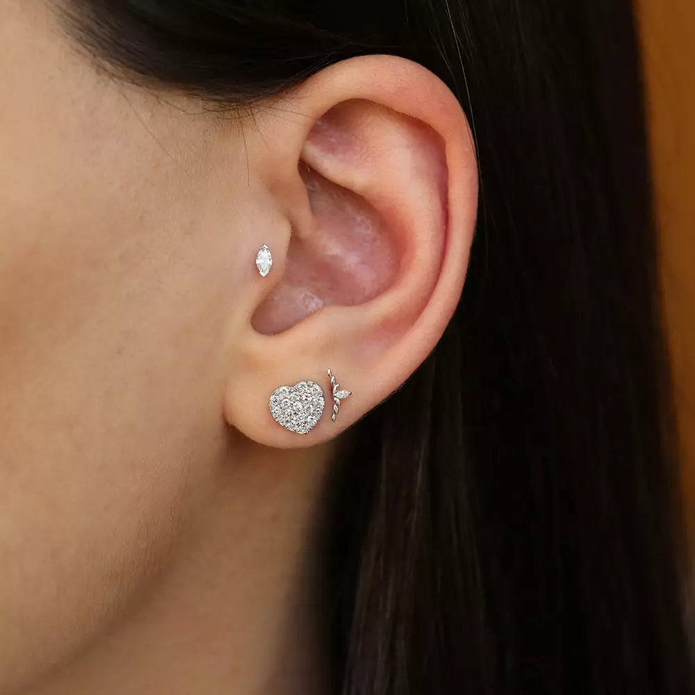 Liora Diamond White Gold Single Earring