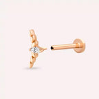 Liora Pırlanta Taşlı Rose Altın Piercing