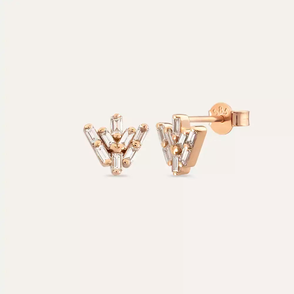 Livas Diamond Rose Gold Earrings