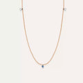 Loop Blue Sapphire Rose Gold Necklace