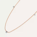 Loop Blue Sapphire Rose Gold Necklace