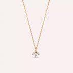 Purity  0.12 CT Markiz Kesim Pırlanta Taşlı Rose Altın Kolye