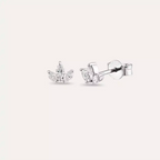 Purity 0.25 CT Marquise Cut Diamond White Gold Earrings