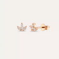 Purity 0.25 CT Marquise Cut Diamond Rose Gold Earrings