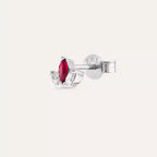 Purity Marquise Cut Ruby and Diamond Single Earring