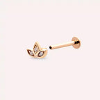 Mini Purity Pırlanta Taşlı Rose Altın Piercing