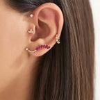 Mini Purity Pırlanta Taşlı Rose Altın Piercing