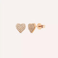 Eros 0.30 CT Pırlanta Taşlı Rose Altın Küpe