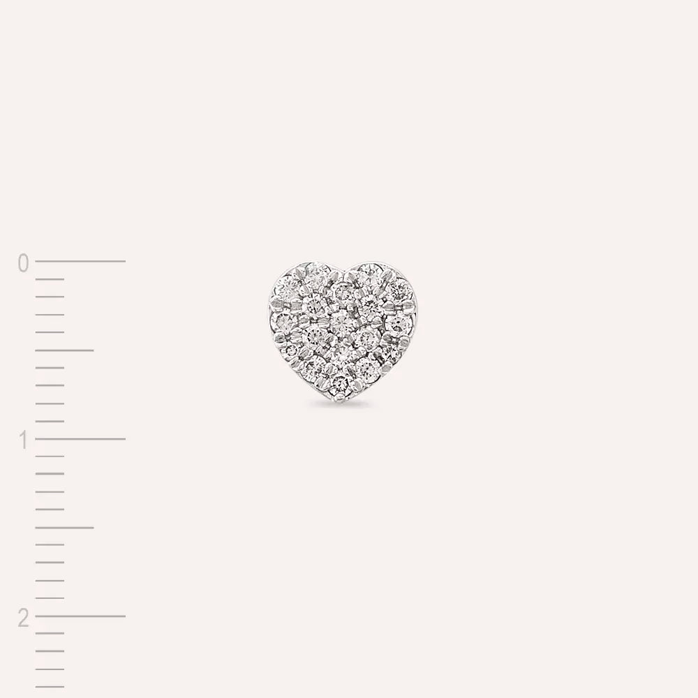 Eros White Gold Single Earring with Diamond