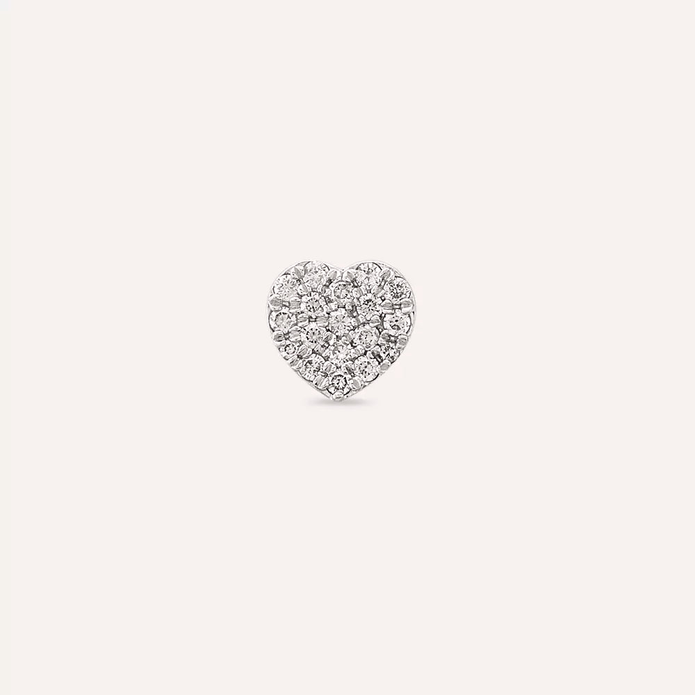 Eros White Gold Single Earring with Diamond