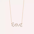 Love Pırlanta Taşlı Rose Altın Kolye