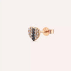 Eros Black Diamond Rose Gold Single Earring