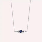 Luma Sapphire and Diamond White Gold Necklace