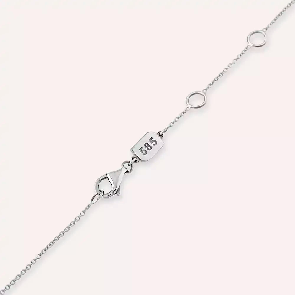 Luma Sapphire and Diamond White Gold Necklace