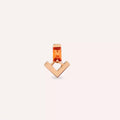 Lumi Orange Safir Taşlı Rose Altın Piercing