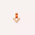 Lumi Orange Safir Taşlı Rose Altın Piercing