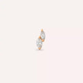 Lunes Diamond Studded Rose Gold Single Earring