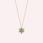 Luvis Green Sapphire Rose Gold Necklace