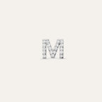M Letter Diamond White Gold Piercing