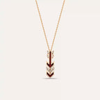 Glint Diamond and Burgundy Enamel Necklace